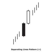 Separating Lines Pattern - White and Black - Square vector