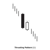 Thrusting Pattern - White and Black - Square vector