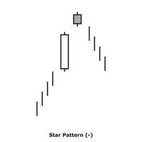 Star Pattern - White and Black - Square vector