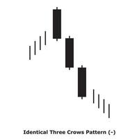 Identical Three Crows Pattern - White and Black - Square vector