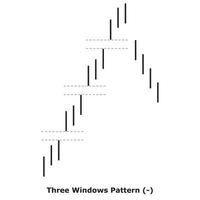 Three Windows Pattern - White and Black - Square vector