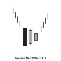 Squeeze Alert Pattern - White and Black - Square vector