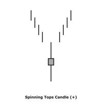 Spinning Tops Candle - White and Black - Square vector