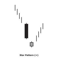 Star Pattern - White and Black - Square vector