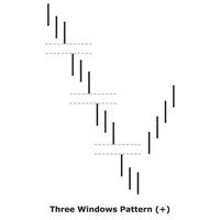 Three Windows Pattern - White and Black - Square vector