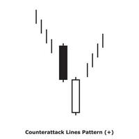 Counterattack Lines Pattern - White and Black - Square vector