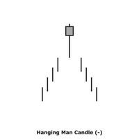 Hanging Man Candle - White and Black - Square vector