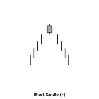 Short Candle - White and Black - Square vector