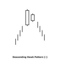 Descending Hawk Pattern - White and Black - Square vector