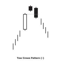 Tow Crows Pattern - White and Black - Square vector