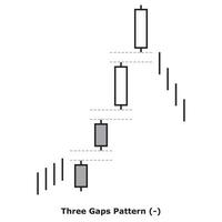 Three Gaps Pattern - White and Black - Square vector