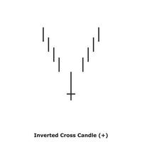 Inverted Cross Candle - White and Black - Square vector