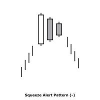 Squeeze Alert Pattern - White and Black - Square vector