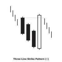 Three-Line Strike Pattern - White and Black - Square vector