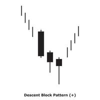 Descent Block Pattern - White and Black - Square vector