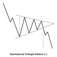 Symmetrical Triangle Pattern - White and Black vector