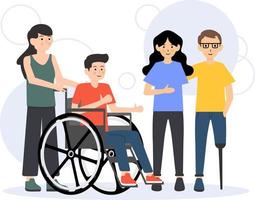 Flat design of Inclusive with Disabilities vector