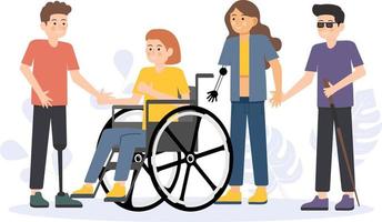 Inclusive with Disabilities flat concept vector