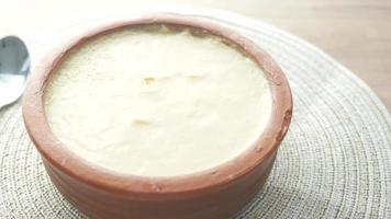 Terra cotta bowl of homemade butter video