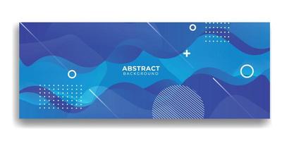 Abstract waving blue color gradient for banner and background Free Vector