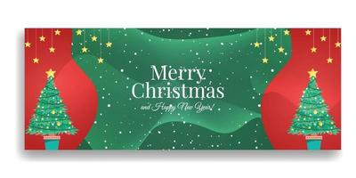 Christmas red background with hanging shining golden snowflakes and balls. Merry christmas greeting card. Holiday Xmas and New Year poster, web banner, header website vector