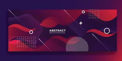 Colorful abstract template banner with gradient color. Design with liquid shape vector