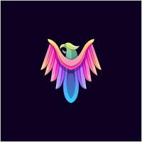 Vector logo illustration eagle gradient colorful style