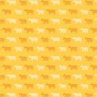 Yellow pattern with cow