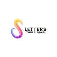 Vector logo illustration letter s gradient colorful style