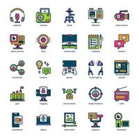 Content Creator icon pack for your website design, logo, app, and user interface. Content Creator icon filled color design. Vector graphics illustration and editable stroke.