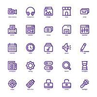 paquete de iconos de elementos esenciales para su sitio web, móvil, presentación y diseño de logotipo. icono de elemento esencial diseño de degradado de línea básica. ilustración de gráficos vectoriales y trazo editable. vector