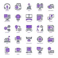 paquete de iconos de creador de contenido para el diseño de su sitio web, logotipo, aplicación e interfaz de usuario. icono del creador de contenido línea mixta y diseño sólido. ilustración de gráficos vectoriales y trazo editable. vector