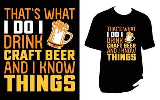 Craft Beer T Shirt vector