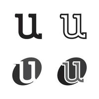 Initial letter U logo business and design icon vector