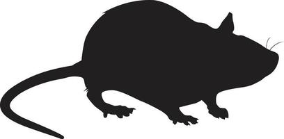 icono de rata ilustración vectorial, color negro. vector