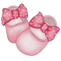 beautiful watercolor newborn shoes png