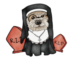 clipart de halloween engraçado e cachorrinho png