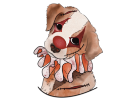 divertido y perrito clipart de halloween png