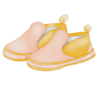 beautiful watercolor newborn shoes png