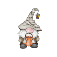 Halloween-Gnome-Aquarell-Cliparts png