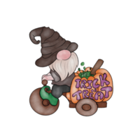 Halloween-Gnome-Aquarell-Cliparts png