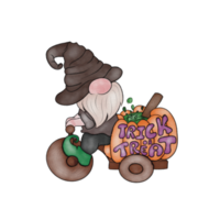 halloween gnome vattenfärg ClipArt png