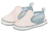 hermosos zapatos de acuarela para recién nacidos png
