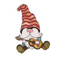 camping gnome scen png