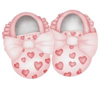 beautiful watercolor newborn shoes png