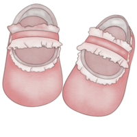 beautiful watercolor newborn shoes png