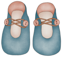 beautiful watercolor newborn shoes png