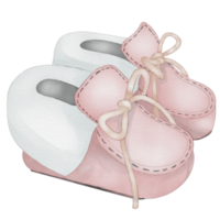 beautiful watercolor newborn shoes png