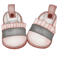 beautiful watercolor newborn shoes png