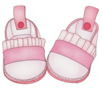 beautiful watercolor newborn shoes png